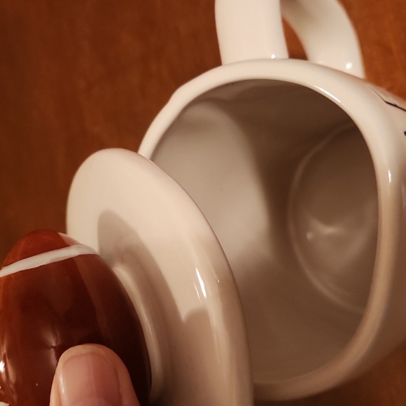 Rae Dunn Cream "Game Day" Mug with Brown Football Lid - Picture 6 of 8